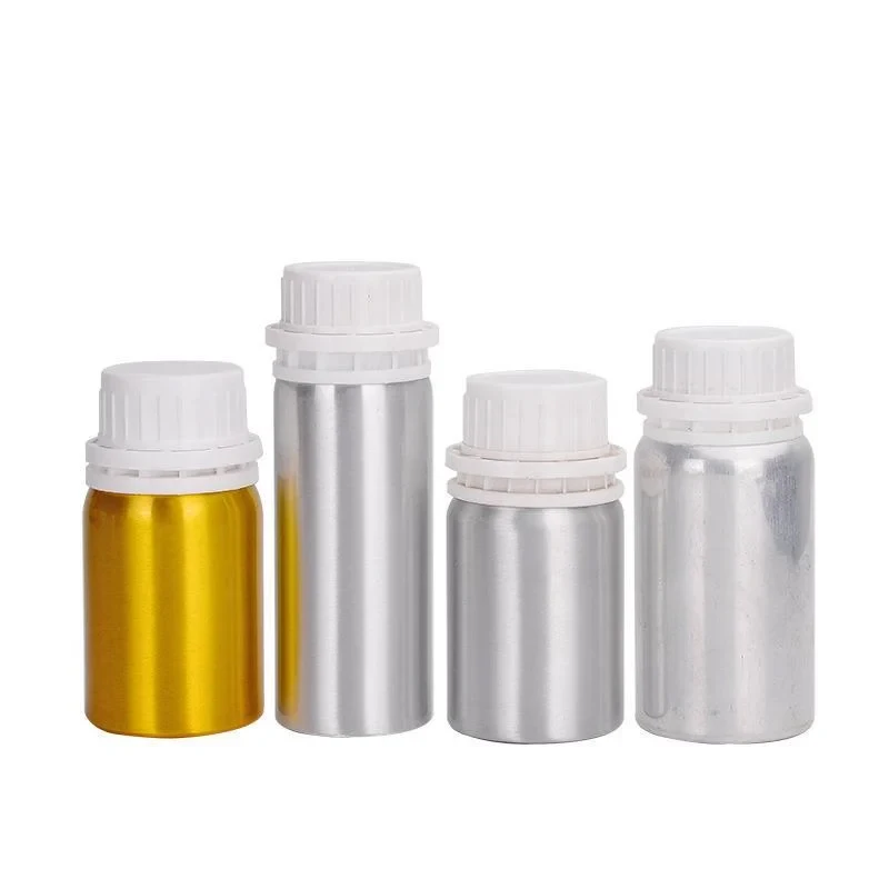 Custom Aluminum Fragrance Essential Oils Cap Bottle Cosmetic Packaging Aroma Essential Oil Dropper Aluminum Roller Bottles 30m
