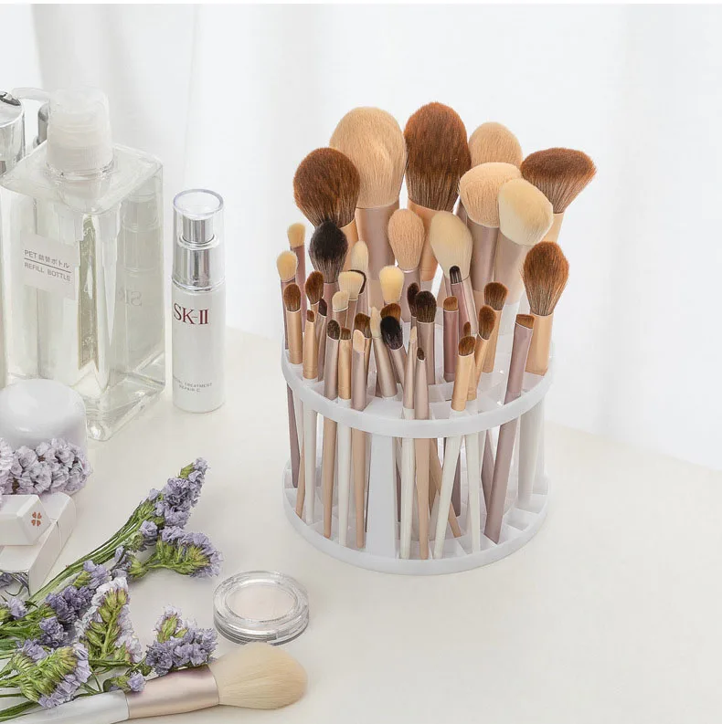 Wholesale customized desktop storage eyebrow pencil barrel makeup brush eyeliner storage box