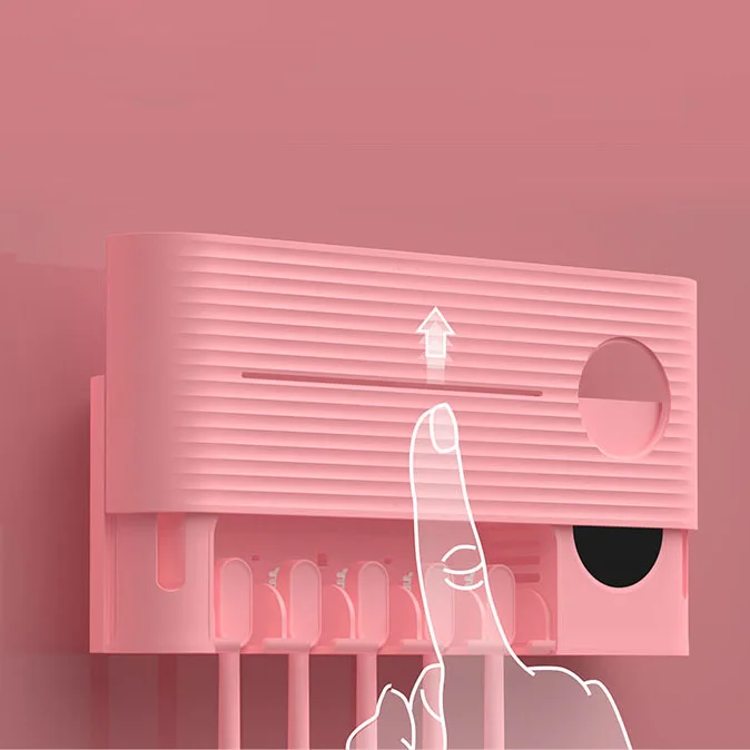 Rechargeable wall mounted uv sterilazation toothbrush toothpaste holder