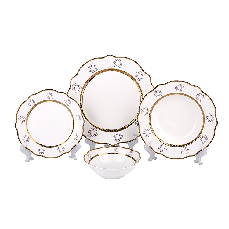 
China manufacturer wholesale 24pieces bone china dinner set dinnerware with emboss white 