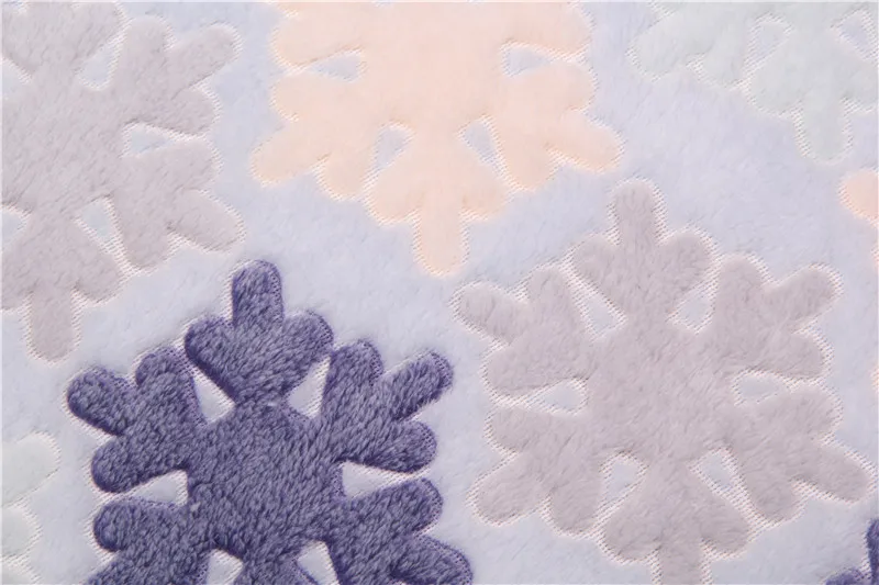 two side 3d cut flowers snowflake printed flannel fleece fabric for pajamas
