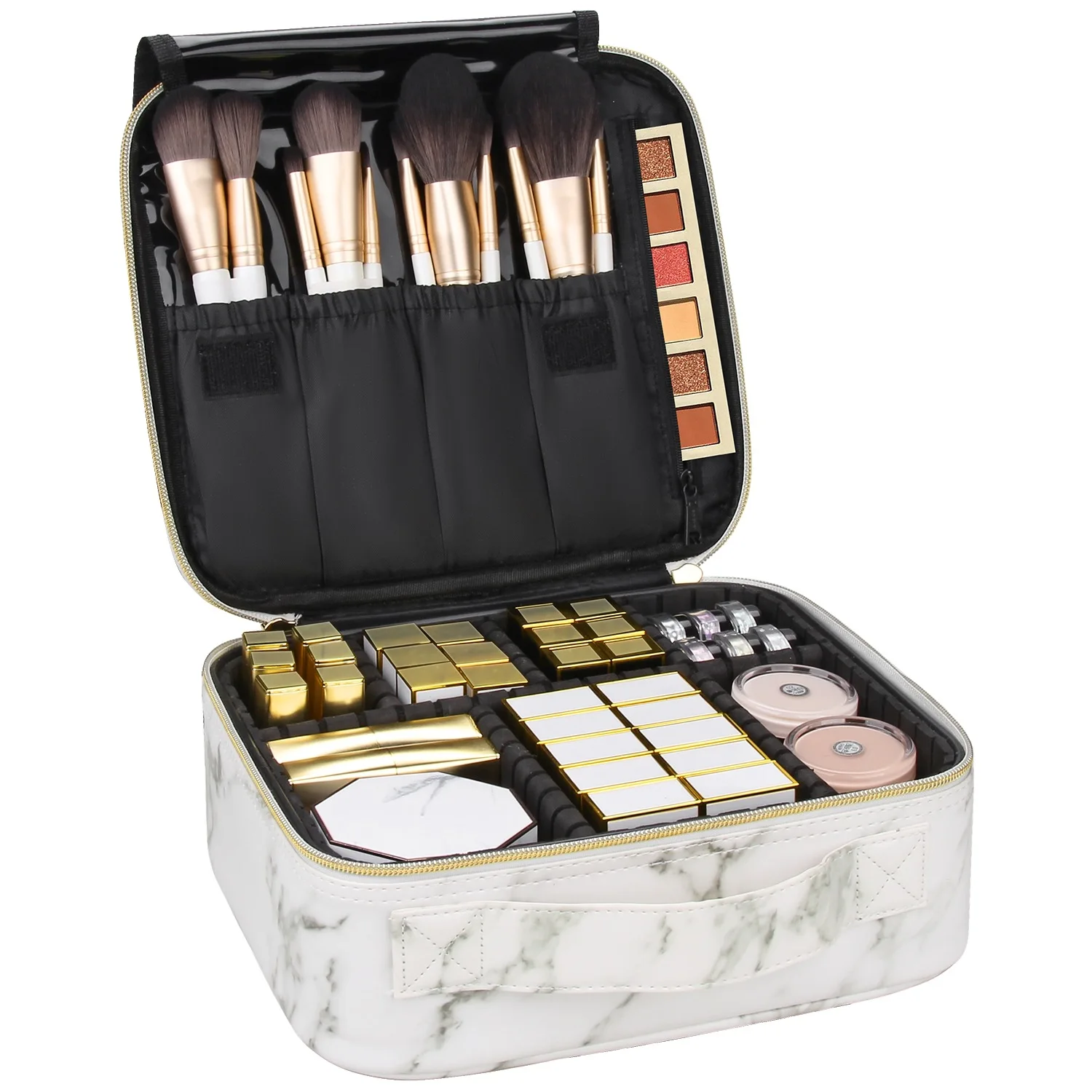 Портативная дорожная водонепроницаемая сумка для кистей для макияжа, портативная нейлоновая сумка для туалетных принадлежностей