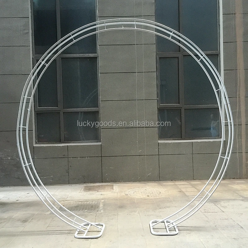 LDJ258 Wholesale cream white round shape wedding metal arch