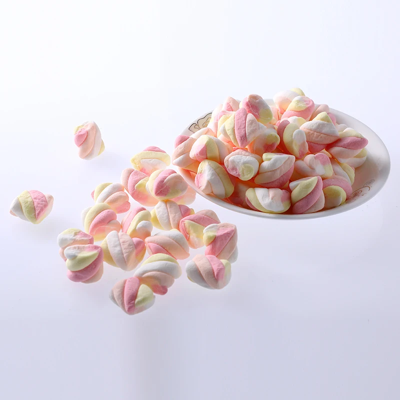 Разноцветные ватные конфеты с различным вкусом Халяльные твист мини-зефиры