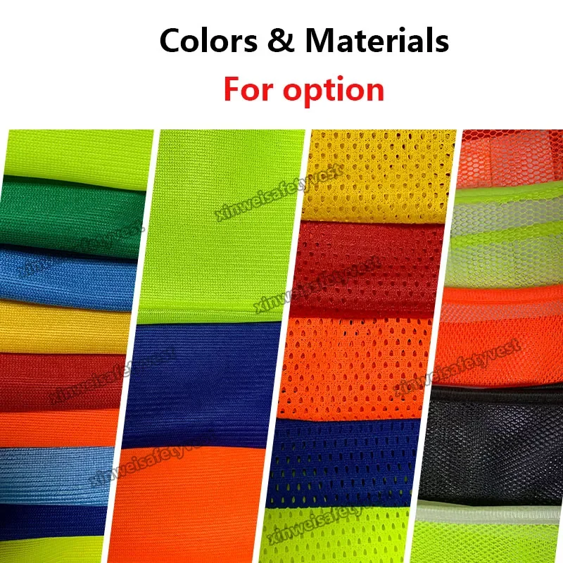 Factory Wholesale Custom Logo Worker Reflective Safety Vest Reflective Clothing Multiple Pockets Construction Security
