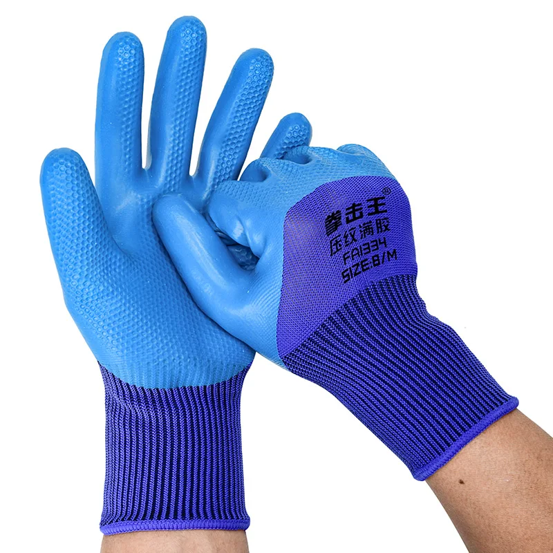 Hot Sale Construction Latex Glove Hand Gardening Gloves Work Safety Gloves in Bulk