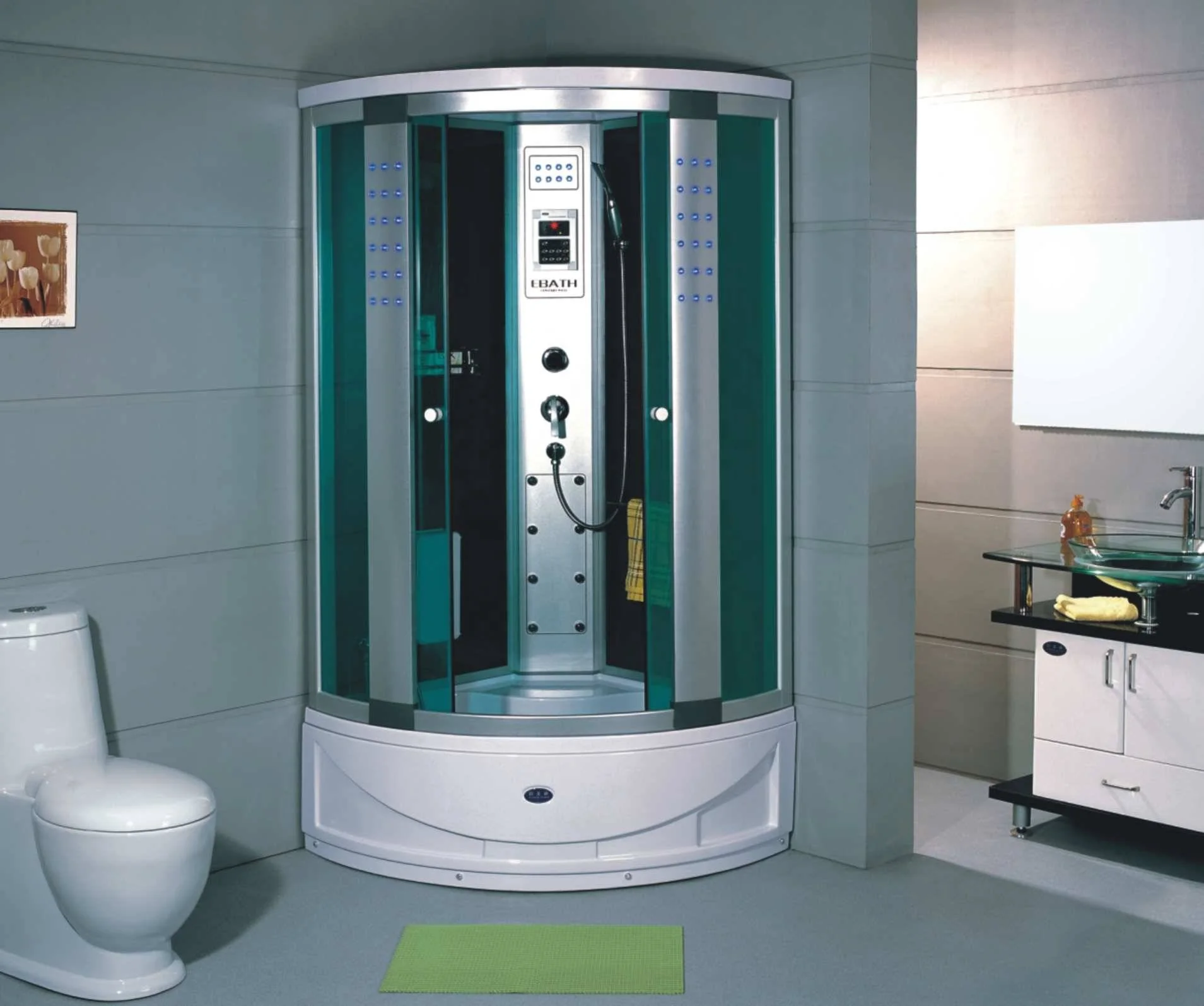 Durable and heat-insulating household convenient integrated shower room