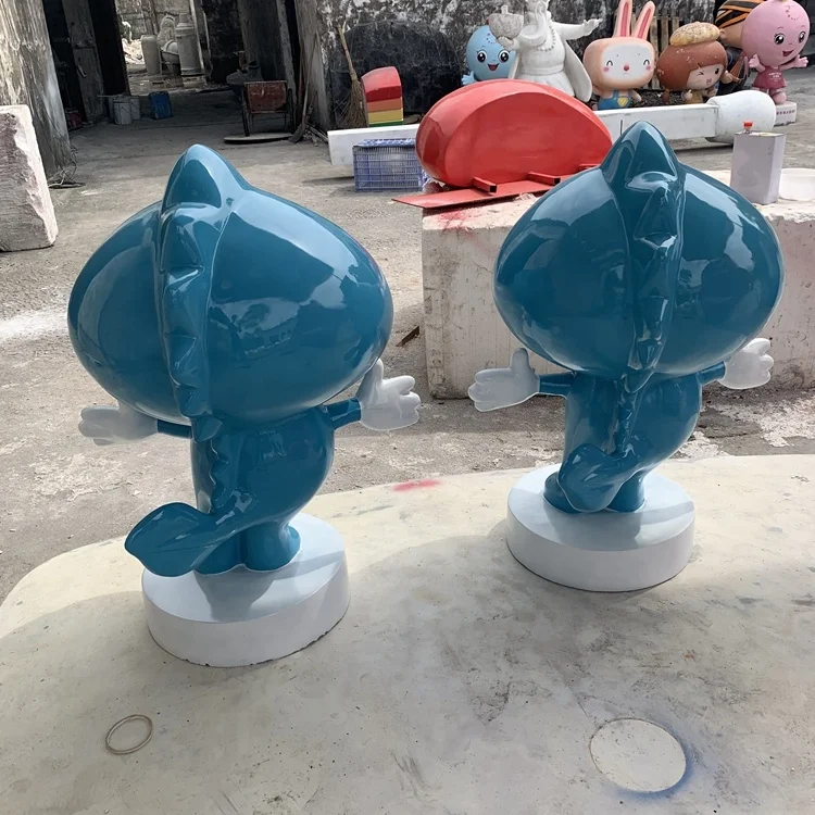 Fiberglass glasses cartoon An optical store greeting dragon cartoon Resin crafts custom factory  Outdoor animal model landscape