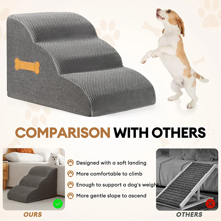Folding Collapsible Foldable Portable Car High Bed Chair Step Ladder Pet Ramp Small Dogs Stairs for Dog