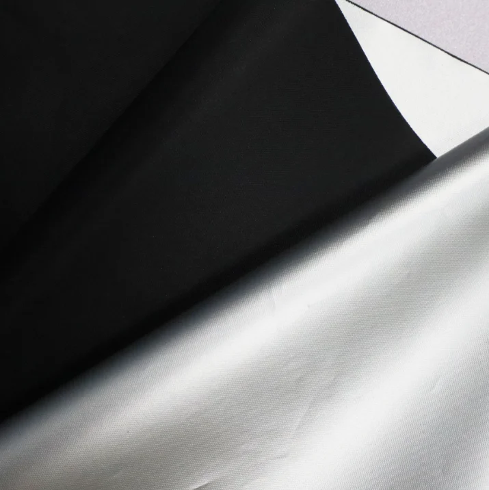 Silver pu coating 210T polyester taffeta fabric,car cover fabric