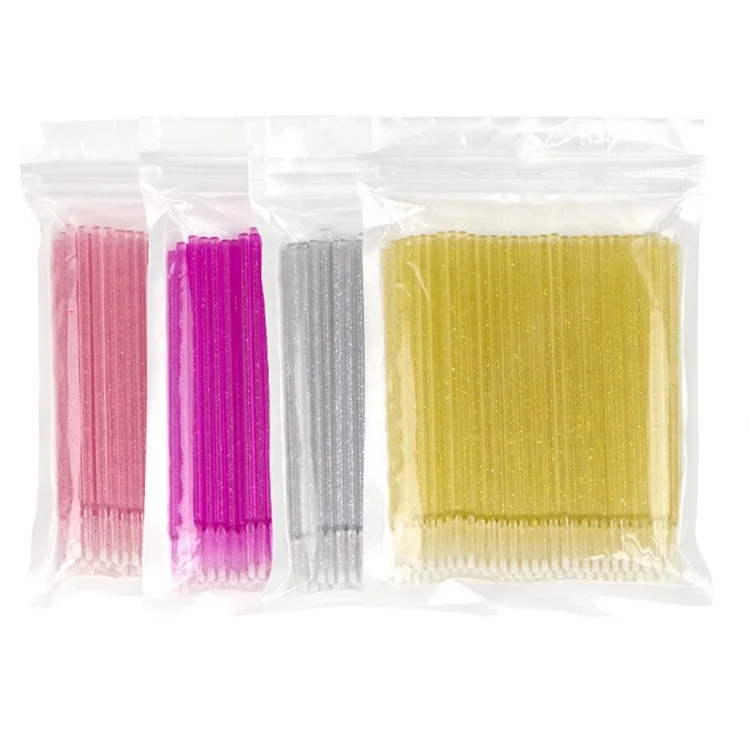 Wholesale cheap dental micro brush applicator lint free eyelash extension professional mirco makeup swabs