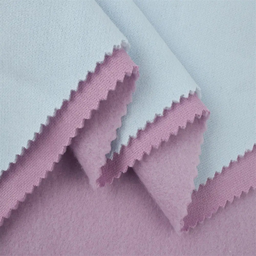 ZM015 Fleece Fabric Online 300GSM CVC Cotton Sweatshirt Hoodie Fleece Fabric With Soft Hand Feeling fabrics for clothing tissu