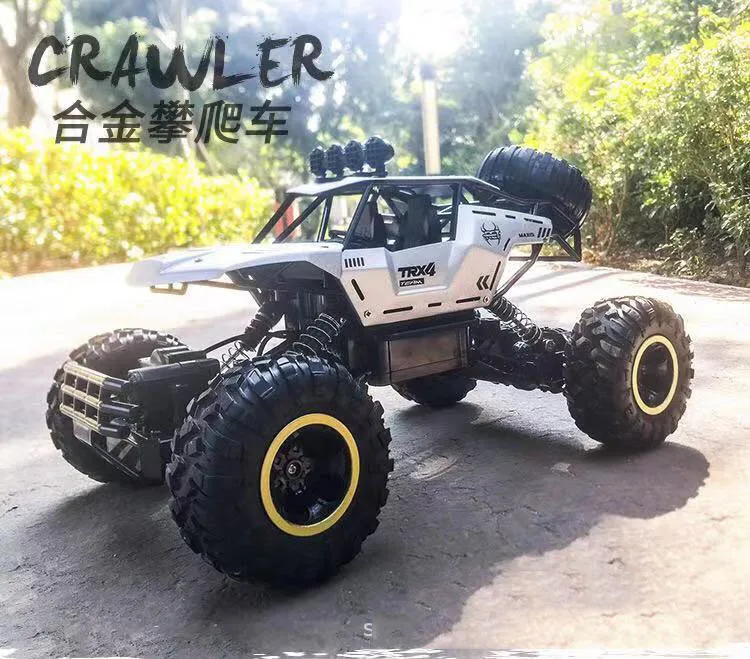 1/12 4WD Alloy Remote Control RC Car LED Lights 2.4G Radio Buggy Trucks for Boys Electric Toys for Children