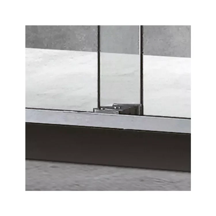 Waterproof Hotel Partition Tempered Glass Door Shower Screen Sliding Double Door Bathroom Shower Screens