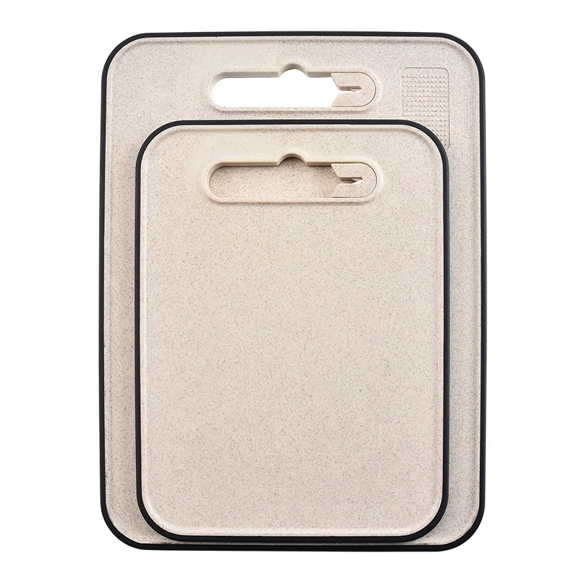 
New arrival eco-friendly wheat straw non-moldy 2pcs cutting board with knife sharpener 