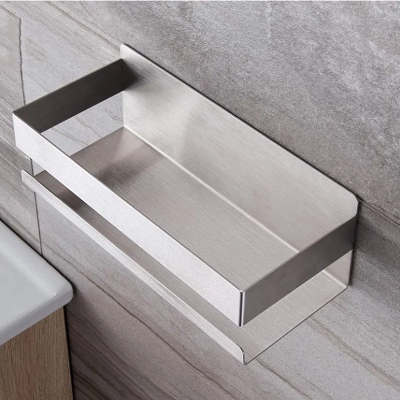 304 stainless steel self adhesive shower shelf black shower caddy with hooks bath storage shelf
