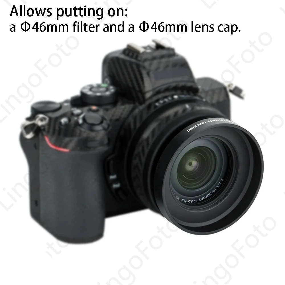 Винт в светозащитная бленда объектива для Nikon Z50 Z крепление DX 16-50 мм f/3,5-6,3 Очки виртуальной реальности VR объектив заменяется HN-40 бленда LC4358