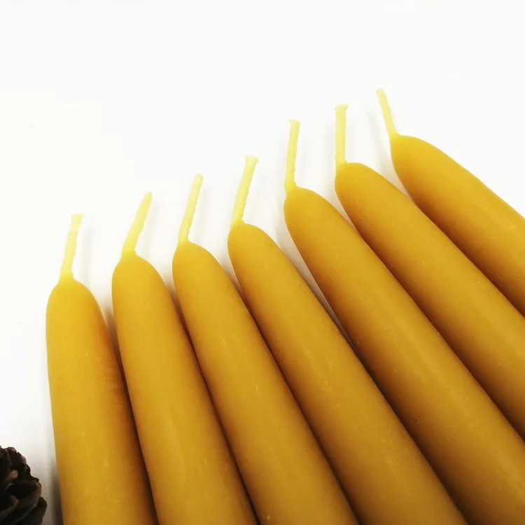 Hot sale eco-friendly unscented beeswax candles for church and household use