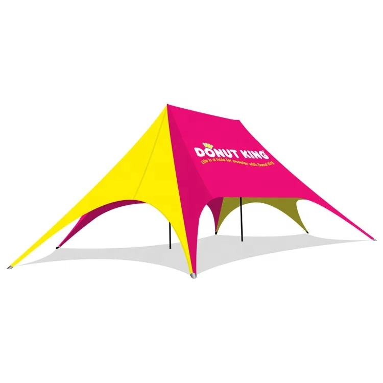 Guangdong UV Resist Custom Print Star Tent 6m 8m 10m 12m 14m 16m Outdoor 600d Oxford Trade Show Event Spider Shape Star Tent