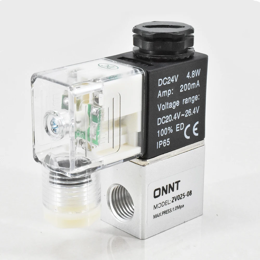 1/4 Inch Airtac 2 Position AC220V DC24V AC110V DC12V 2V025 08 valvula de solenoide Pneumatic Air Solenoid Valve