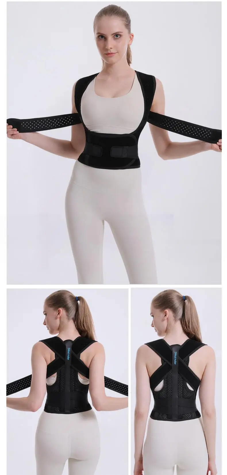 Improve Upper Adjustable Clavicle Back Support Brace Back Posture Corrector Posture Trainer Sports for Women Men