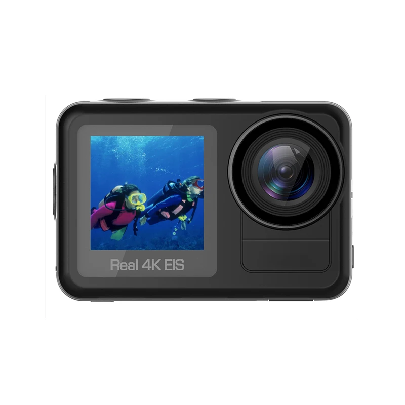 
Hot Selling B01 Touch Screen Dual Color Screen Body Waterproof Real 4K 60fps Action Camera for Live Streaming 