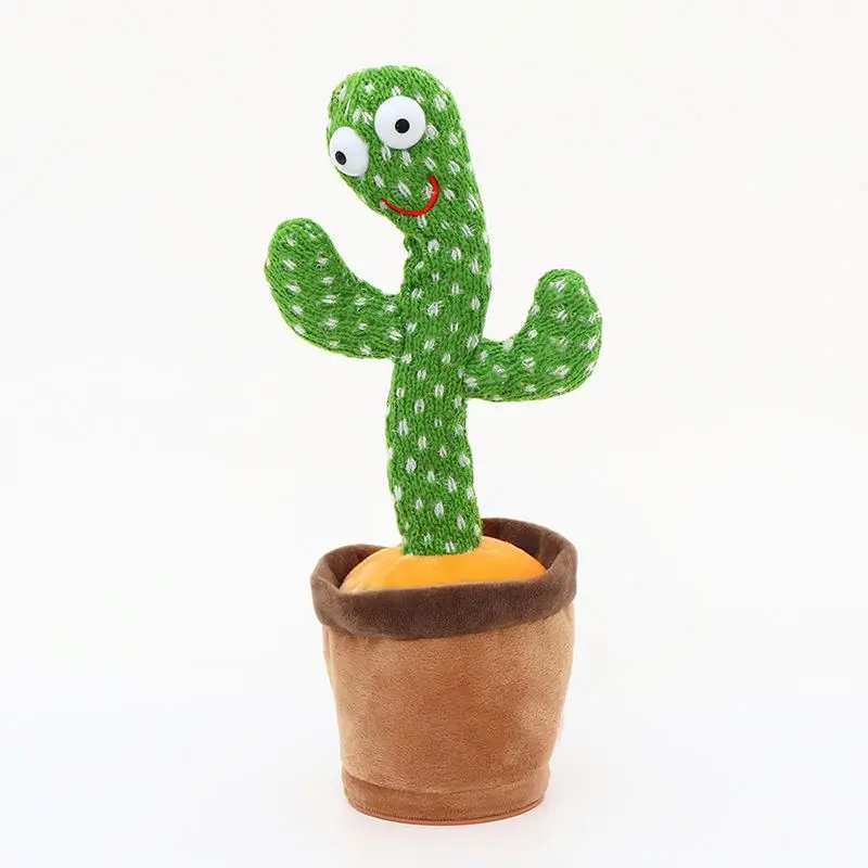 Cileowood Wholesale  32cm Soft Plush Toys Cartoon Electric Dancing Cactus Electrike Plush