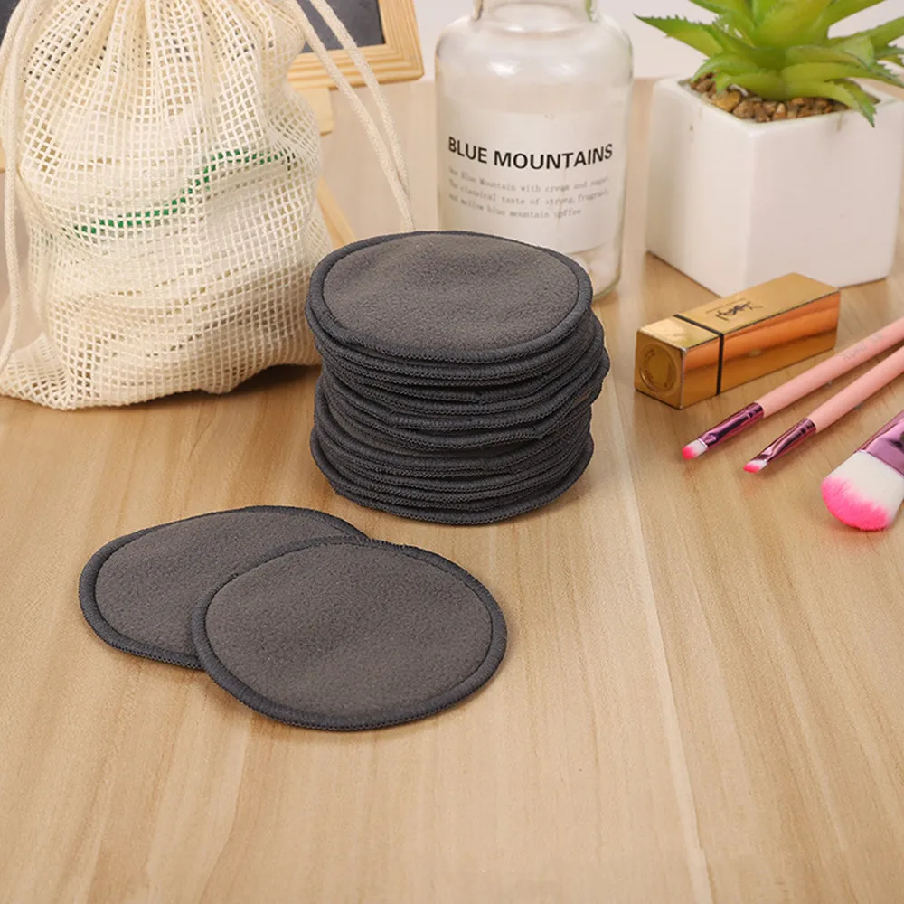 Reusable Lanxi Manufacturer Soft Cheap Round Cosmetic Extra Thick Makeup Remover Cotton Pads