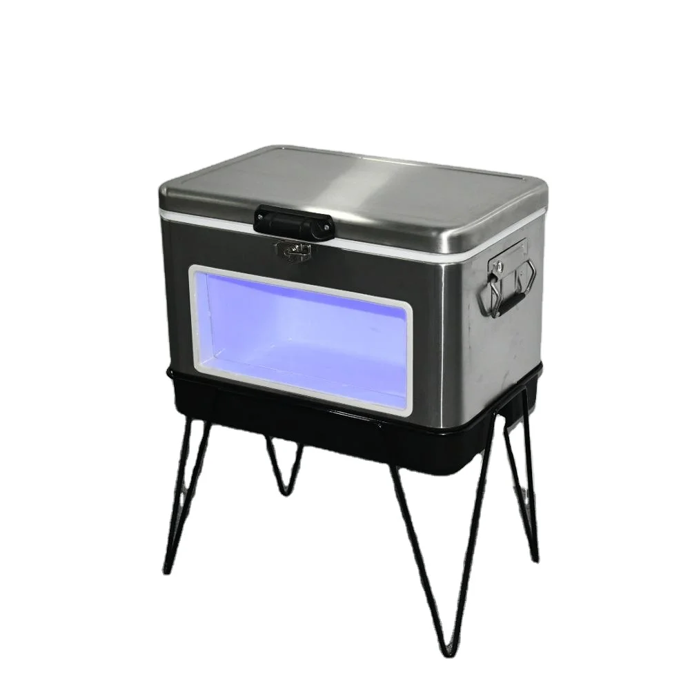 Светодиодный охладитель из нержавеющей стали с металлической крышкой с вращающимися колесами