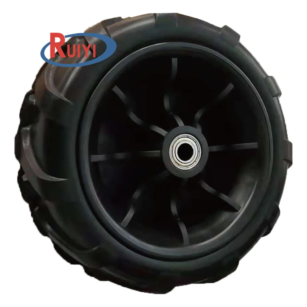 Polyurethane Foam Puncture Proof Flat Free Tire 7 inch Wheel for Beach Trolley 7x4 inch PU wheels