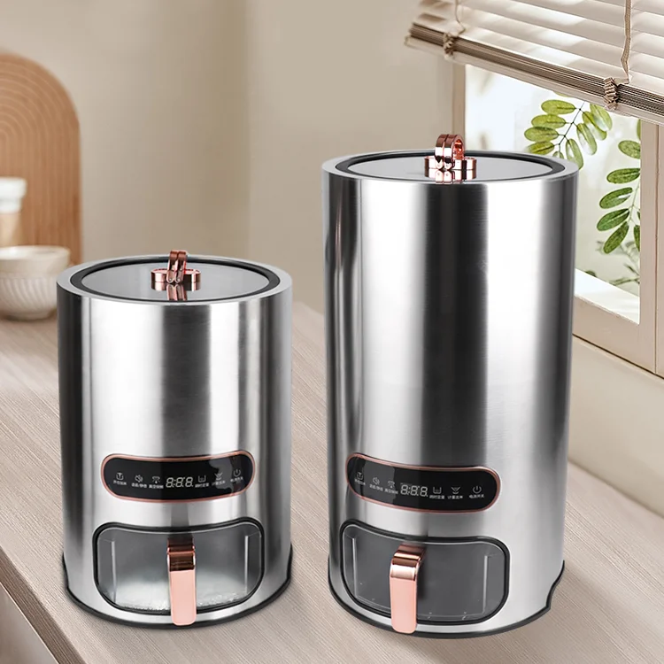 New Arrival Kitchen Items Vacuum Grain Container Dispenser Food Grade Stainless Steel Smart Rice Dispenser