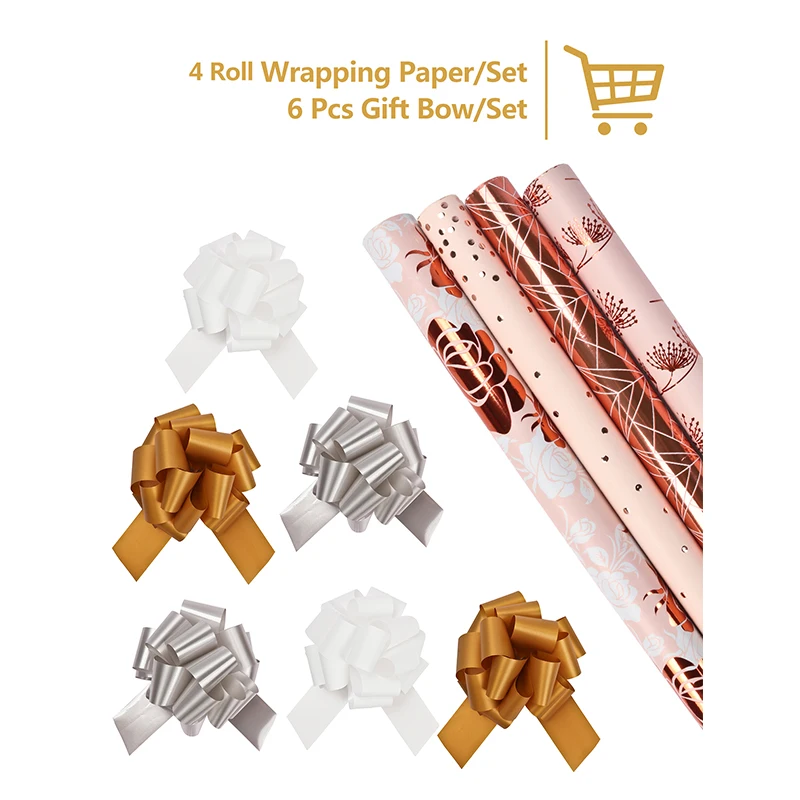 
Fancy printed gift wrapping paper for flower bouquet wrapping paper 