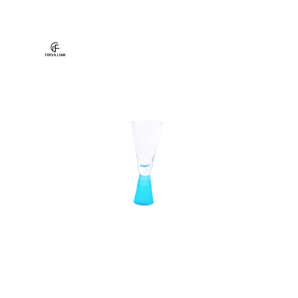 Wholesale Unique Shaped wine alcohol beverage liquor handmade decorative wine shot glass tall with color bottom