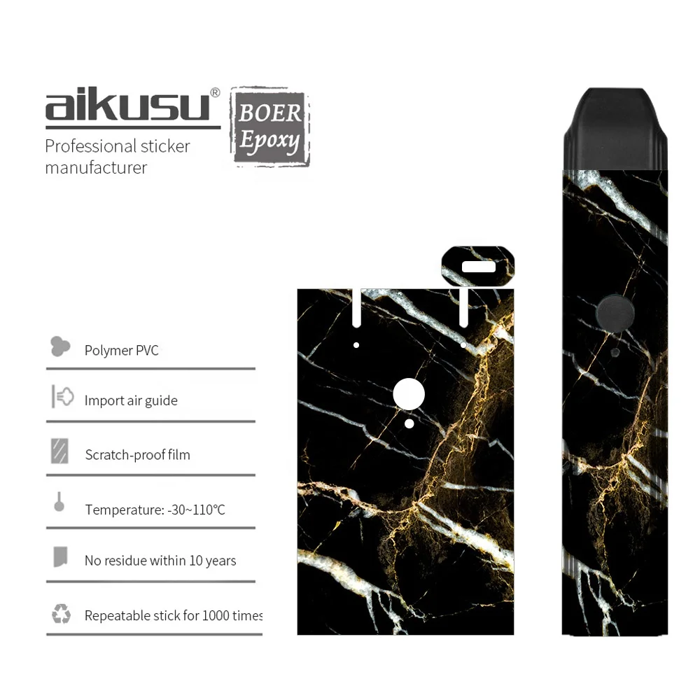 Aikusu Factory 3M наклейка на оболочку для Caliburn, наклейка на кожу для электронных сигарет, аксессуары для вейпа