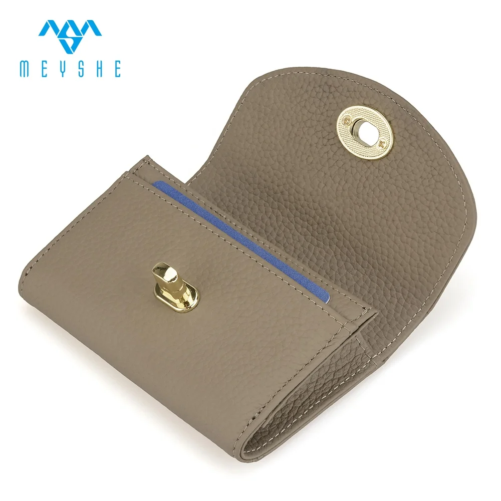 Factory Custom Luxury Business Credit Card Holder New Designer Genuine Leather RFID Feature Embroidered Logo Name Card for Men