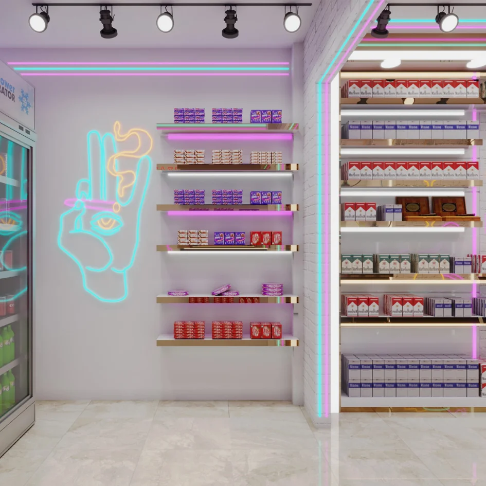 Smoke Shop Cabinet Manufacturer Smoke Shop Glass Showcase Cigarette Glass Display Case Tobacco Wood Displays