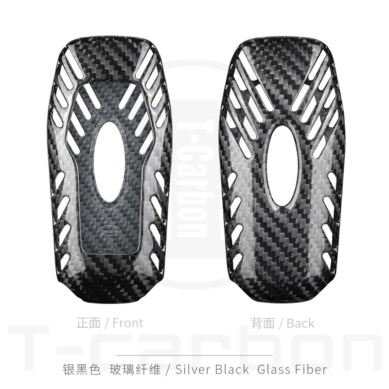 T-carbon Carbon Fiber Car Remote Key Case  For new  Ford Car Key Case Cover Auto Accessories