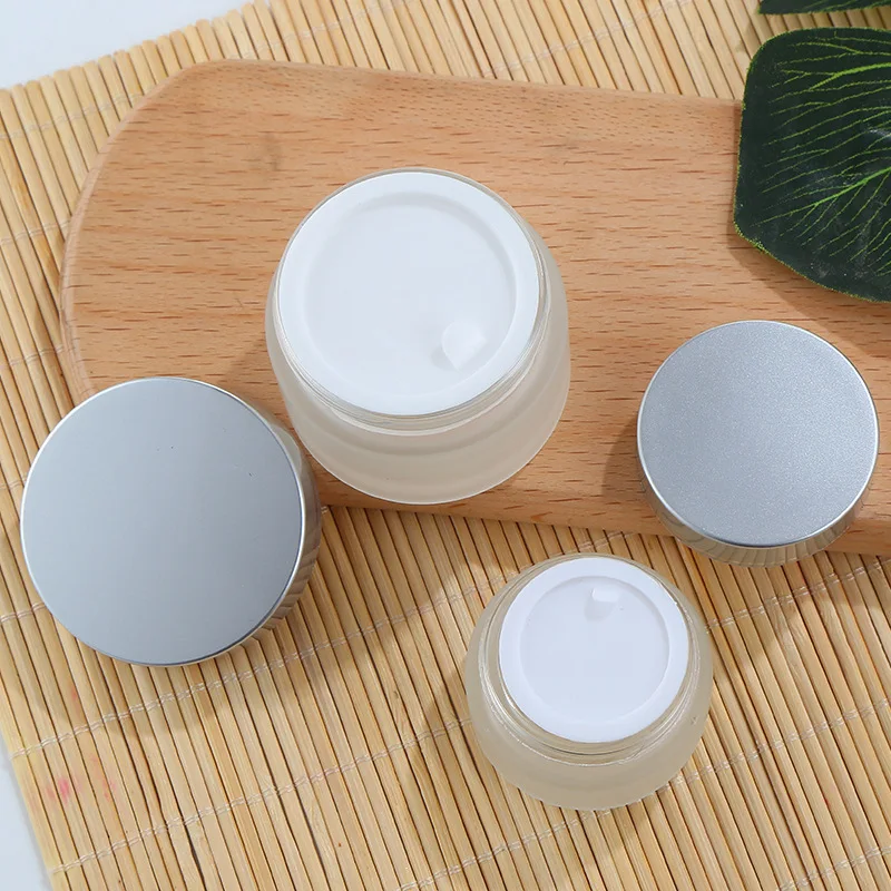 5ml 10ml 15ml 30ml 50ml 60ml 80ml 100ml amber cosmetic glass cream jar with black lid 100ml luxury cosmetics jar glass container