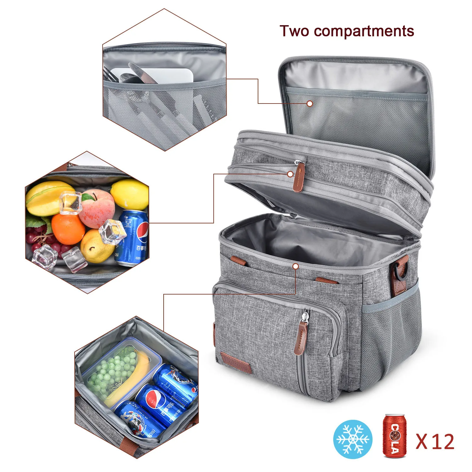 Waterproof Large capacity oxford insulated cooler bag thermal thermal lined tote cooler backpack portable picnic bag