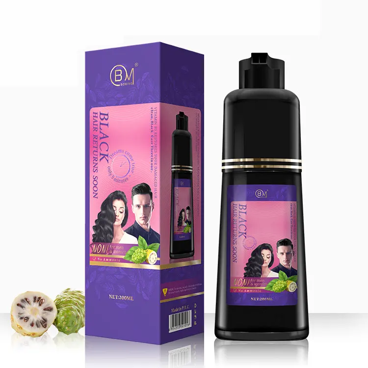 Private label hair color hair dye for professional dark black hair color shampoo