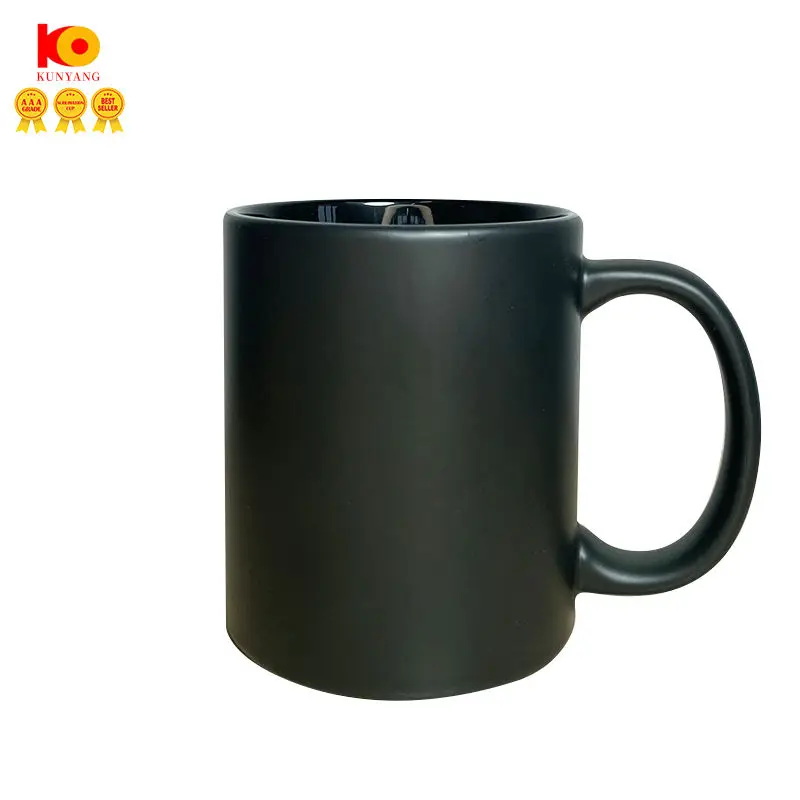 Wholesale 11OZ porcelain Sublimation mug china Color Change Mugs Color with handle Magic Sublimation Mugs