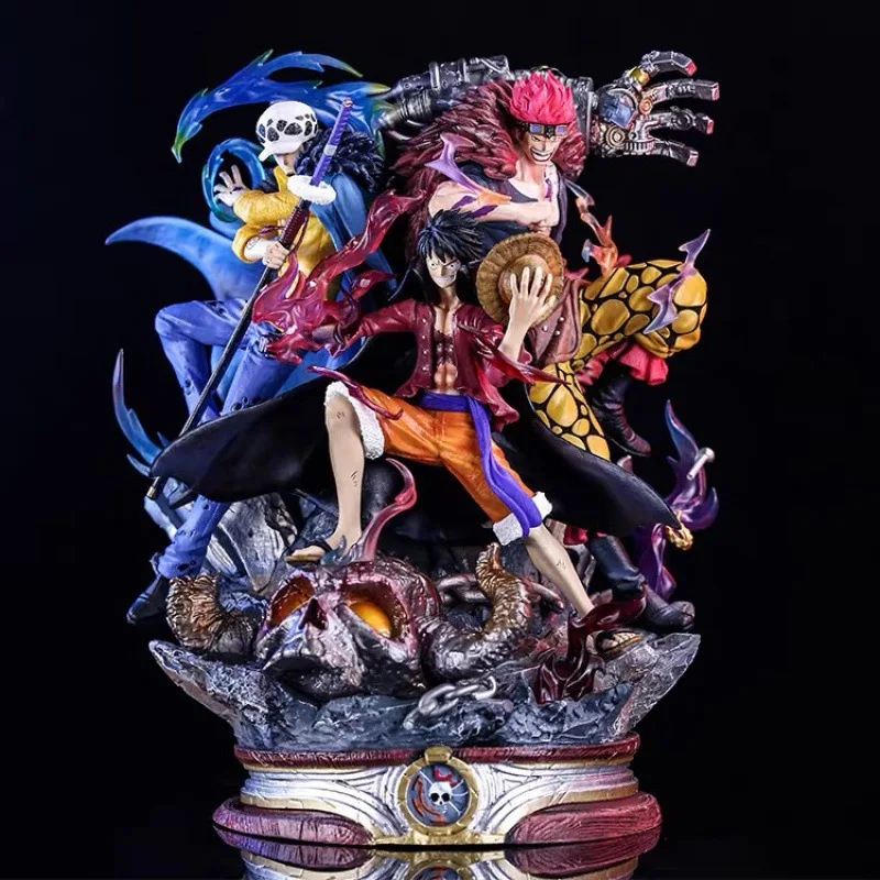 2023 New arrive 20cm anime figure one pieces Three captains action figure GK luffy Kid Law action figures