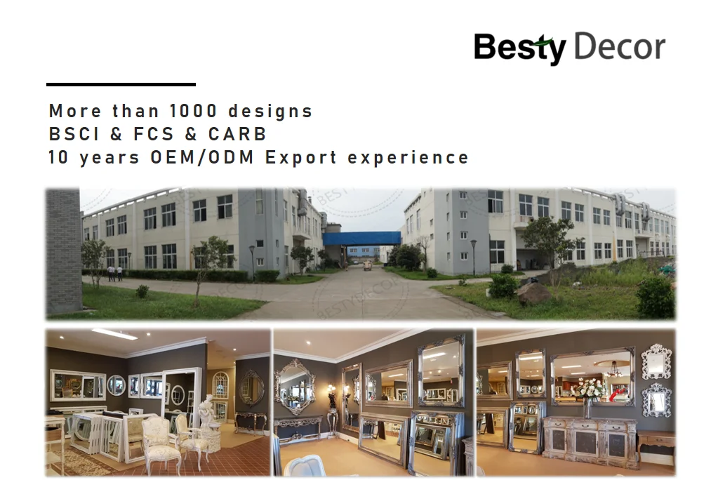 PU decorative gold plastic polyurethane french  decor wall mirror frame gold mirror