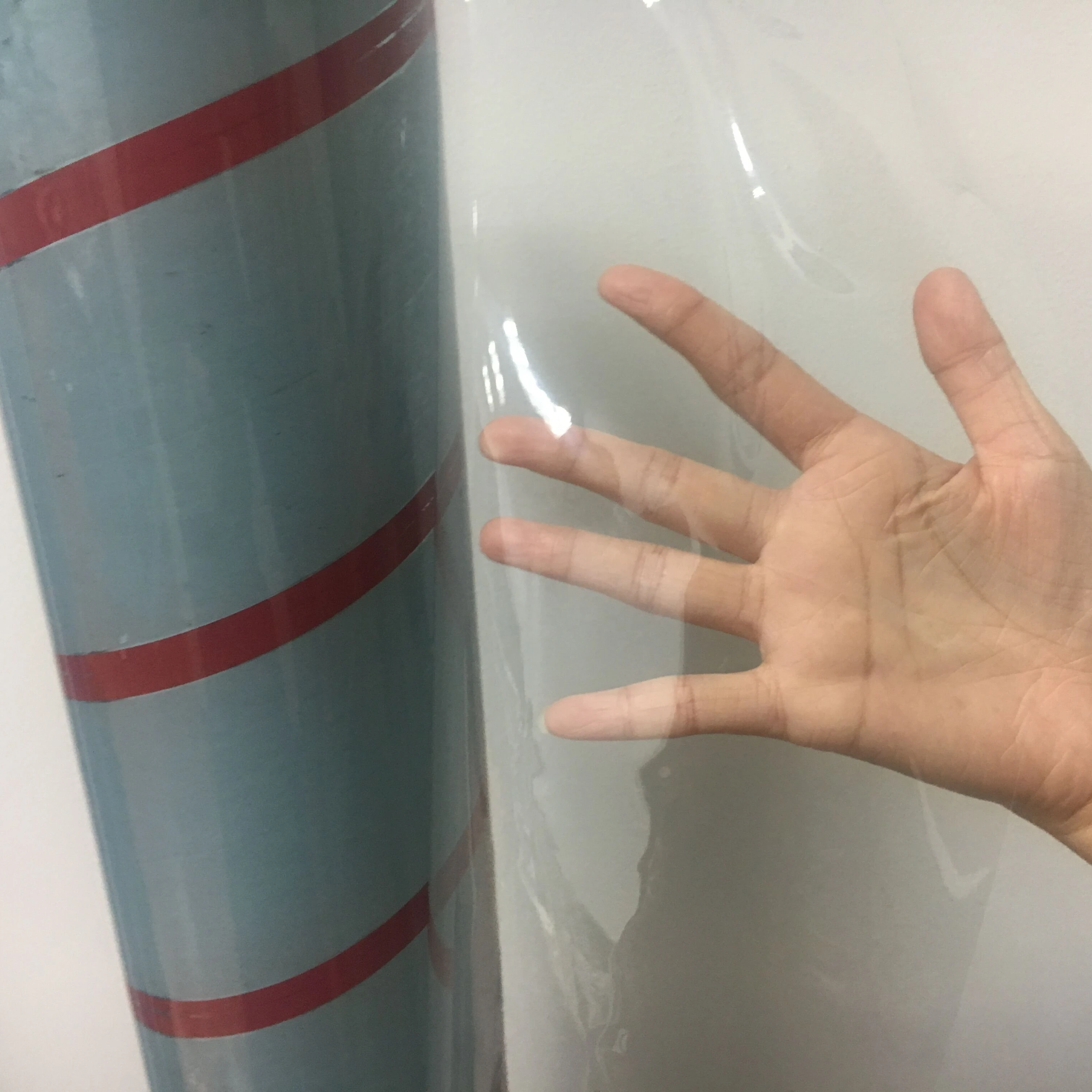 soft hardness super clear pvc film roll for bag and table cloth