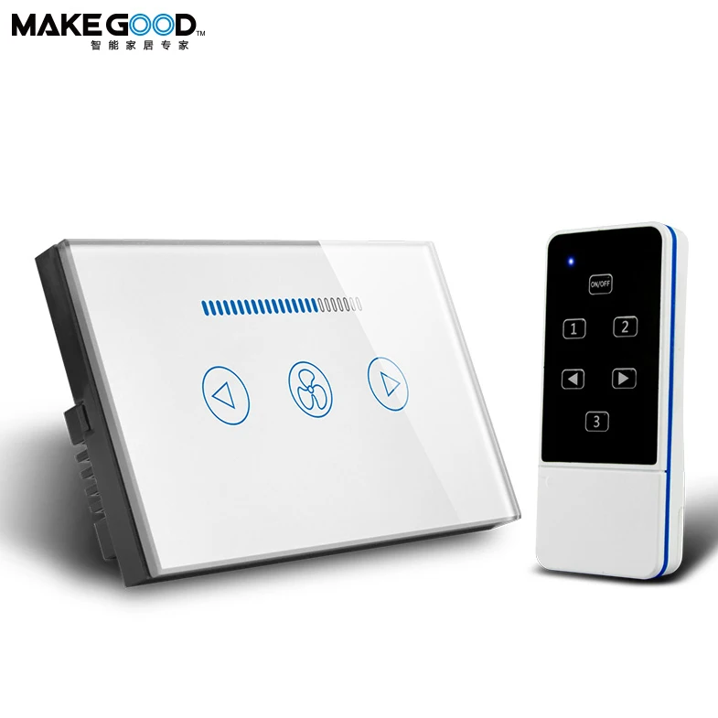 White/Black Remote Control Smart WiFi Touch Fan Controller compatible with Alexa Google Home