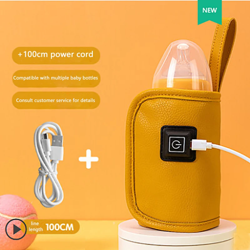 USB Warmer Cover Baby Formula Milk Heating Insulation Portable Bottle Warmer Cloth Bag Milk Bottle Heater Breast Milk Heater