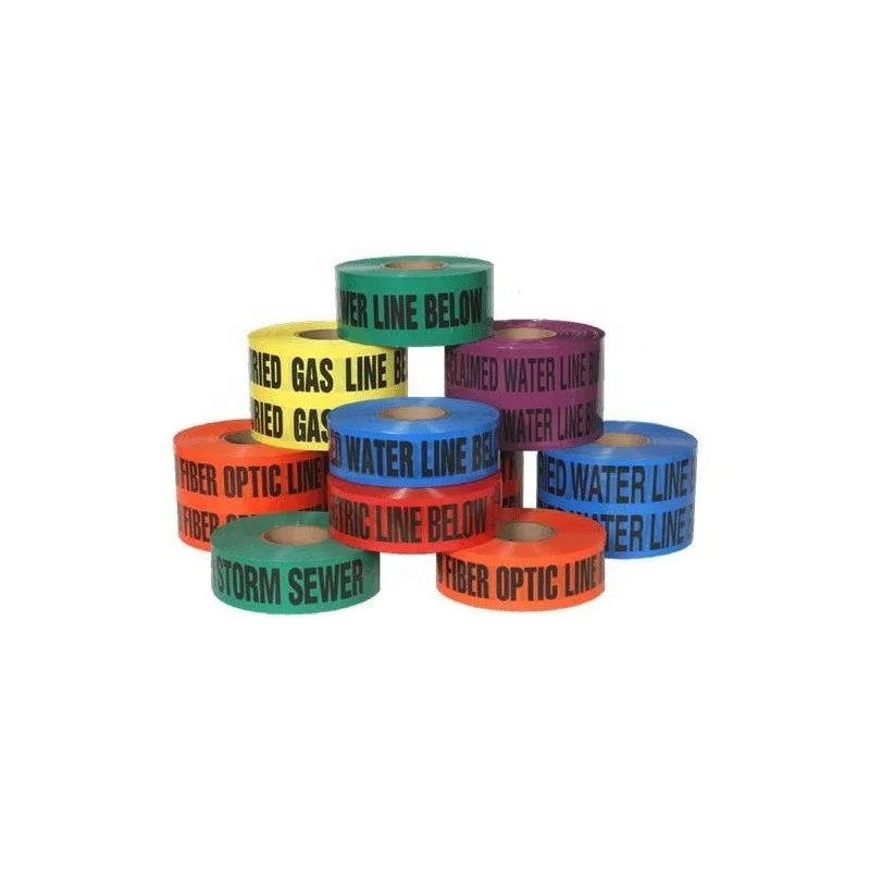 Factory Supply underground Caution Buried Fiber Optic Telephone Line Below Magnetic caution tape