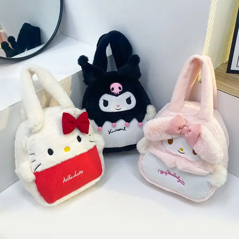 Kawaii Sanrio моя мелодия Kuromi Yulin собака аниме плюшевая Сумка Наплечная сумочка Сумочка плюшевый рюкзак