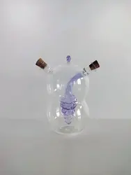 Wholesale Oil and Vinegar Dispenser Bottle Grape Shape 2 in 1 Glass Cruet With Cork Stopper For Kitchen