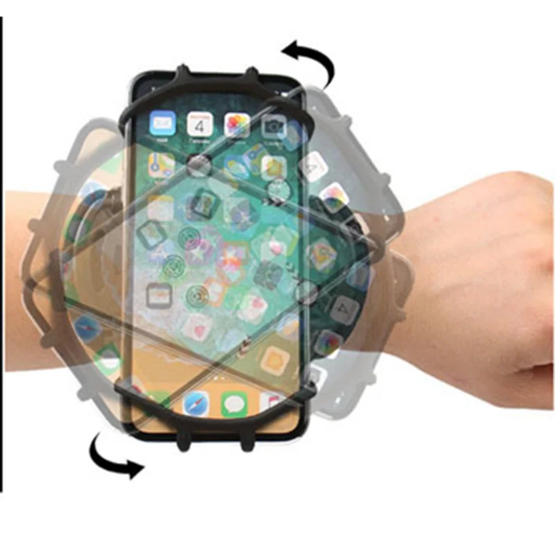 factory price  running fitness cycling Elastic Sport Arm Band Cell Phone Holder 360 rotating wrist bag phone bag for men